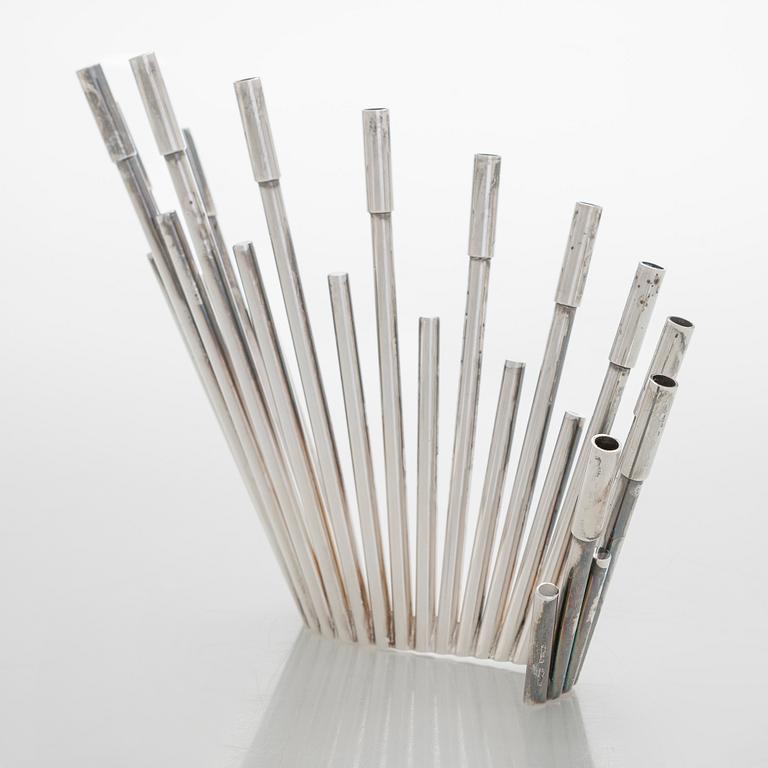 Carl F. Christiansen, candelabrum, silver-plated, Denmark 1960s.