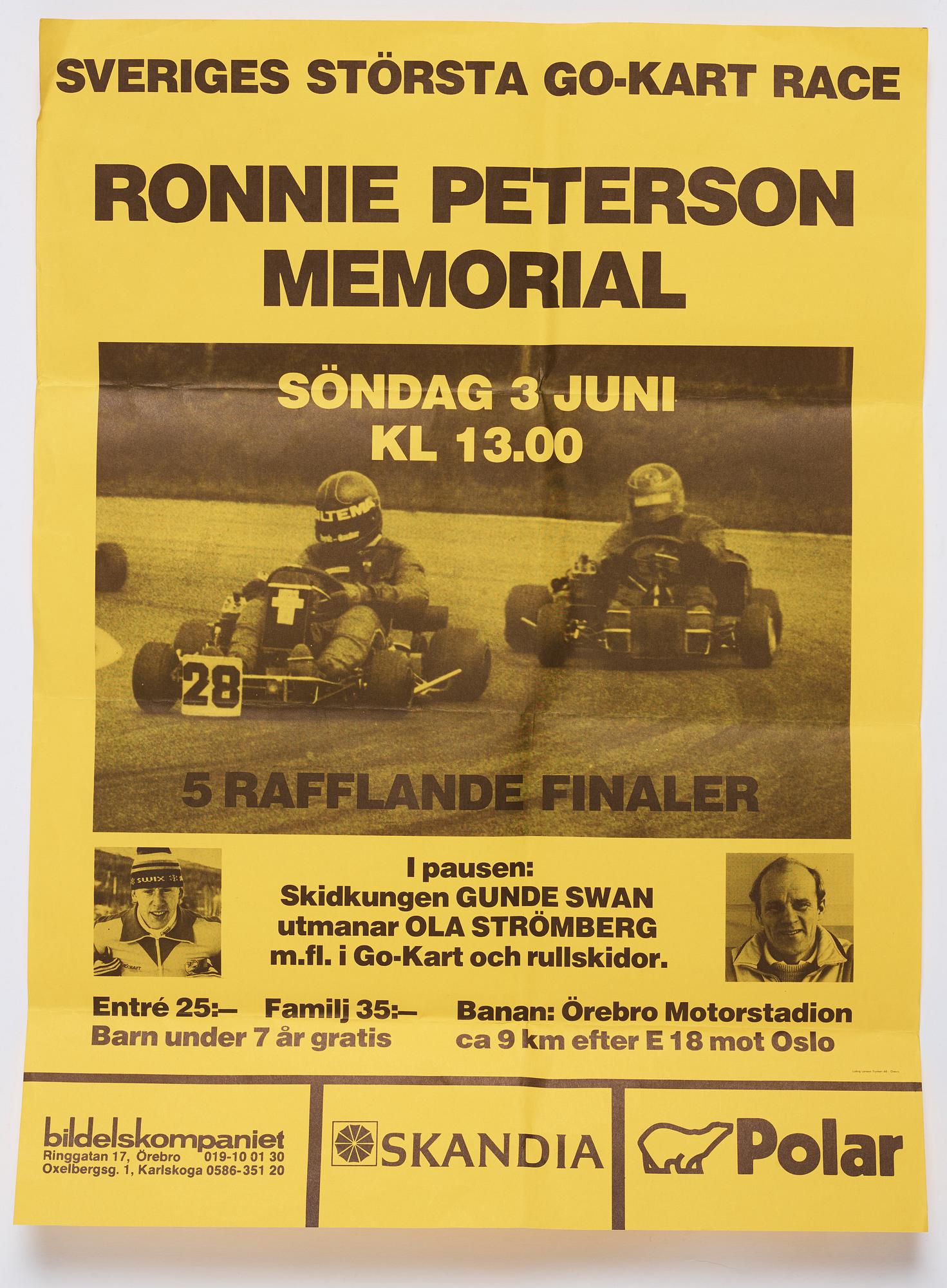 Samling memorabilia/föremål, Ronnie Peterson.