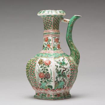 A famille verte kendi/ewer for the persian market, Qing dynasty, Kangxi (1662-1722).