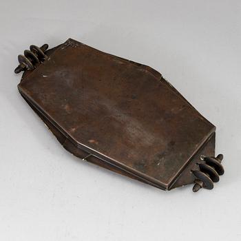 CRIS AGTERBERG, a copper dish. Utrecht, Holland.