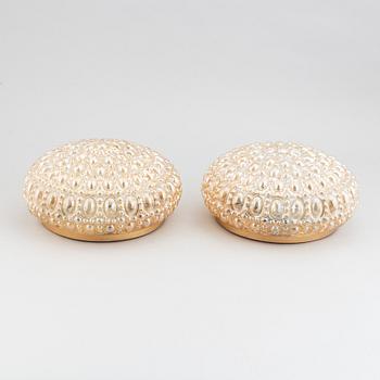 Taklampor/vägglampor, ett par, Glashütte Limburg, Tyskland, 1900-talets andra hälft.