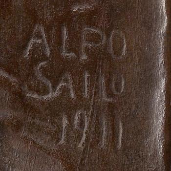 ALPO SAILO, reliefi, pronssia, signeerattu ja päivätty 1911.