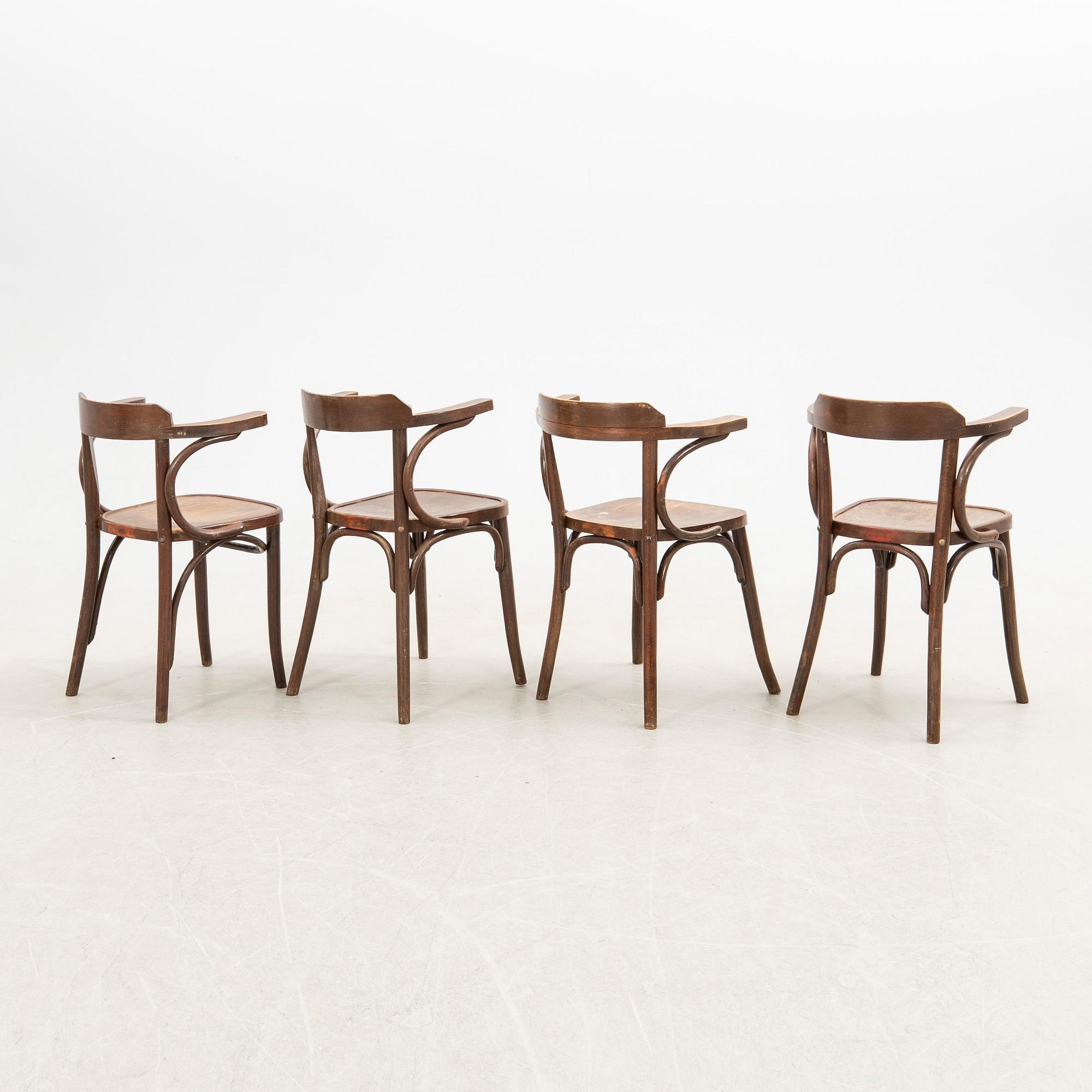 Armchairs 4 pcs, first half of the 20th century.