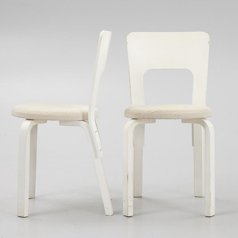 Alvar Aalto, a pair of model '66' chairs, Artek, Finland.