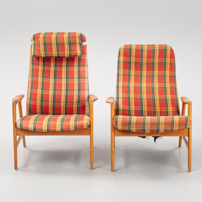 Alf Svensson, fåtöljer, ett par, "Studio", Bra Bohag, Ljunge Industri, 1950/60-tal.