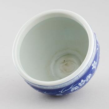 Four Chinese 20th century flower pots.