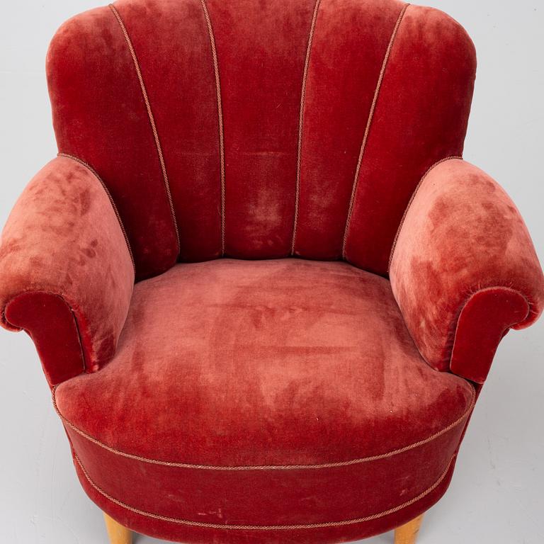 Fåtöljer, ett par, "Swedish Modern", 1940-tal.