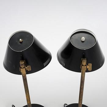 Paavo Tynell,  Two 1960s '9227' table lamps for Idman, Finland.