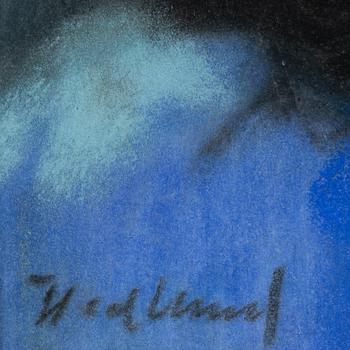 Börje Hedlund, pastell, signerad Hedlund.