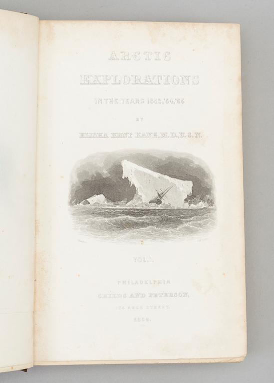 A BOOK, Arctica, 1857, Elisha Kent Kane.
