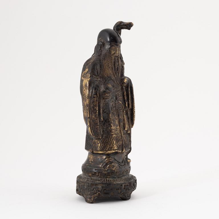 A Chinese bronze figure of Shulao, presumably 20th Century.