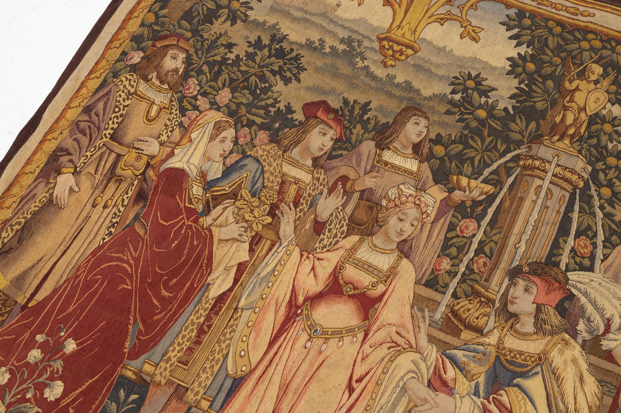 Gobeläng, omkring år 1900, ca 170 x 225 cm.