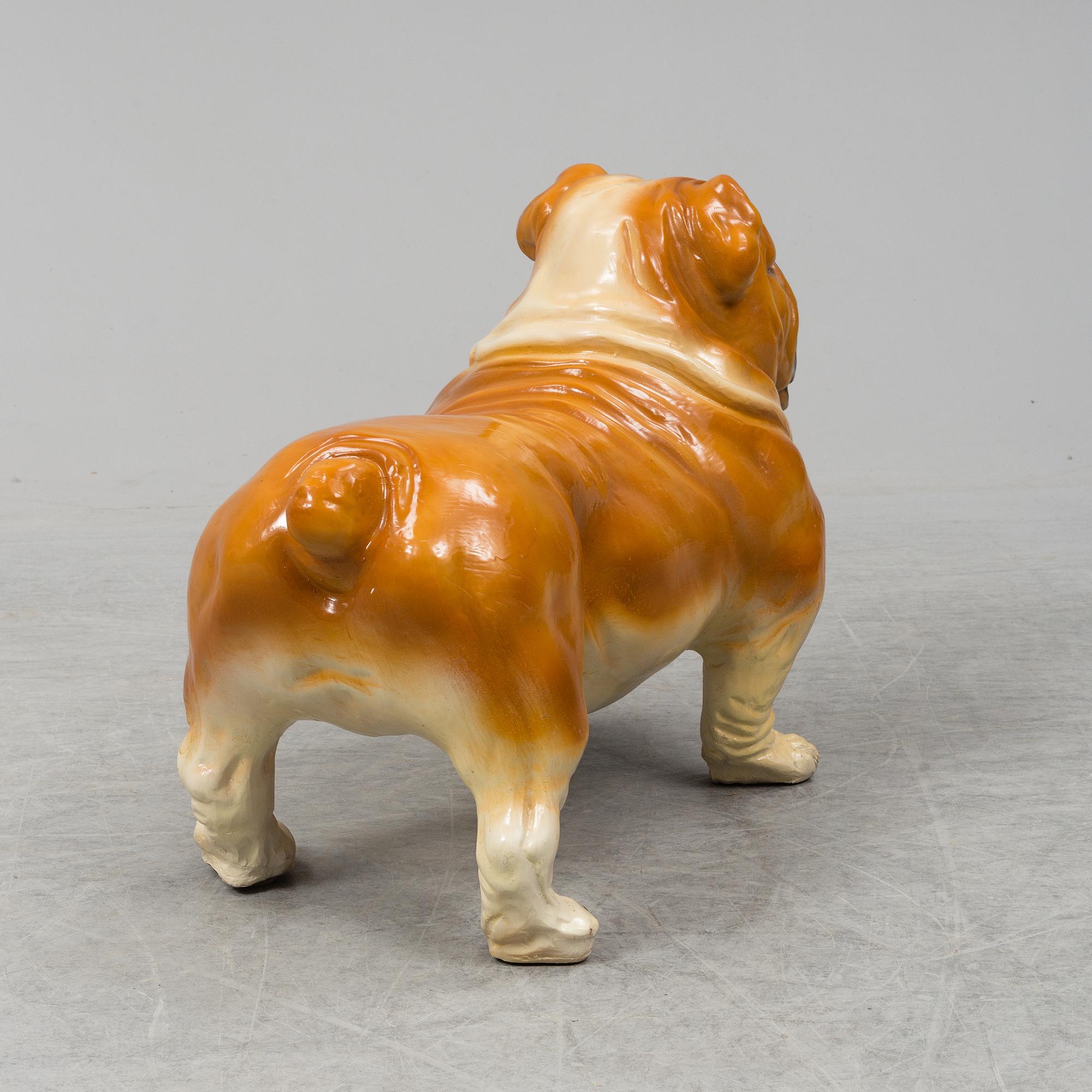 A resin bulldog, contemporary.