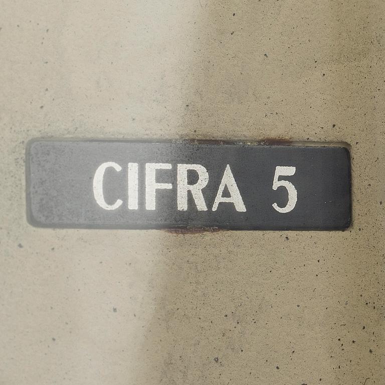 CLOCK, "Cifra 5", Gino Valle, Solari R. & C. Udine, Made in Italy.