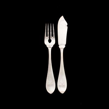 FISKBESTICK, 24 delar, MGAB, Uppsala 1938-9. Vikt 1062 g.