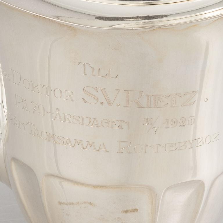 Coffee service, 3 pieces, silver. GAB, Stockholm 1920.