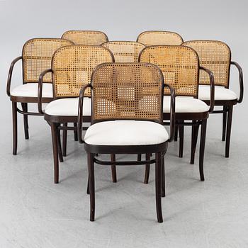 Eight rmchairs, second half of the 20th century.