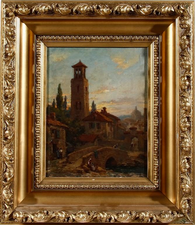 DAVID ROBERTS, tillskriven, olja på duk. Bär signatur.