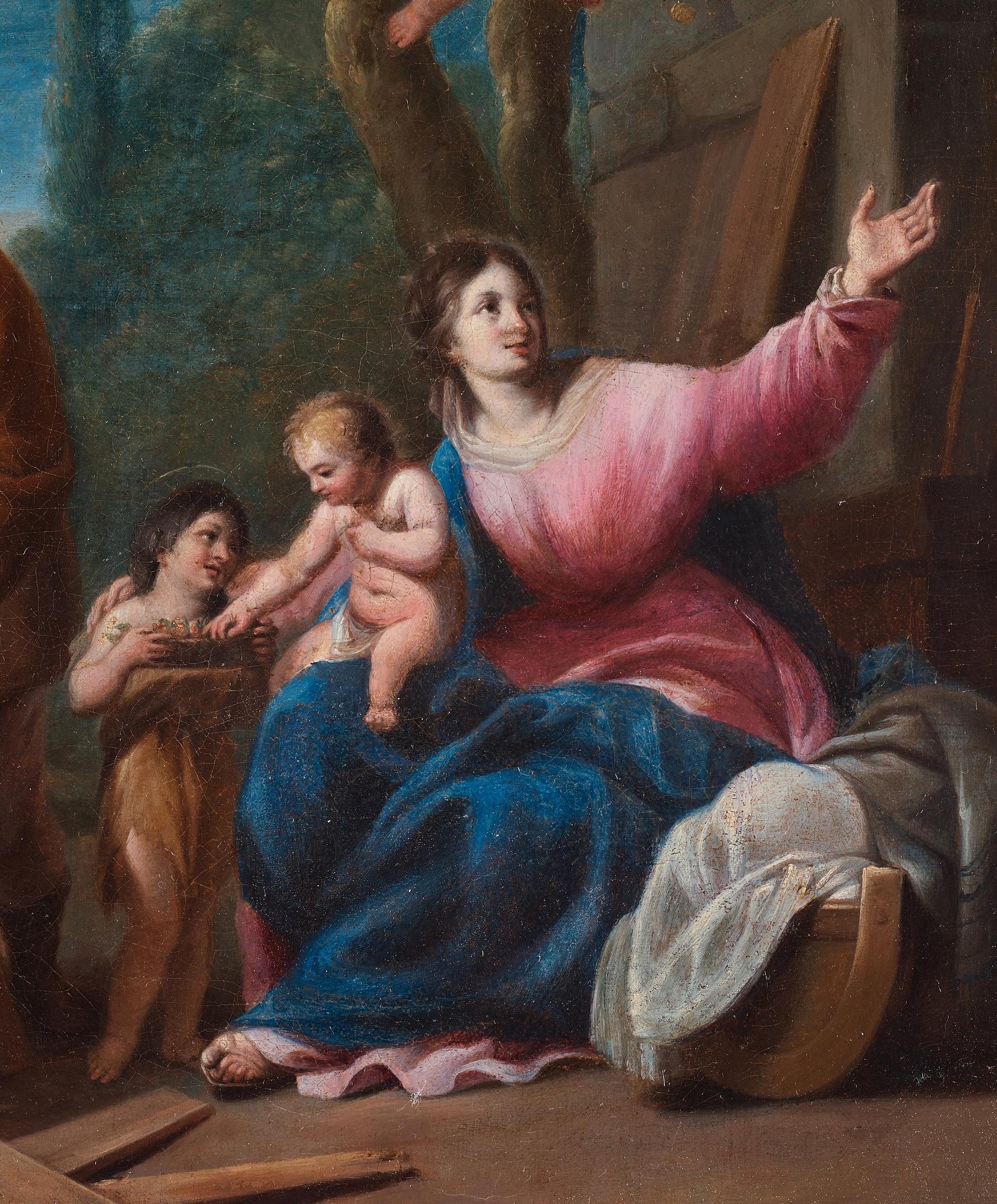 OKÄND KONSTNÄR, 1600-tal. Den heliga familjen.
