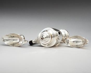 GEORG JENSEN, kaffeservis, 3 delar, Köpenhamn 1919-20,