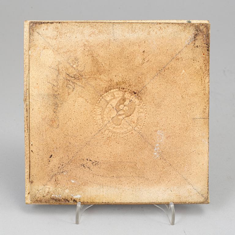 WILLIAM DE MORGAN, a Victorian ceramic tile from Sand's End Pottery, late 19th Century.