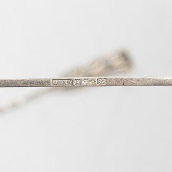 Coasters, 13 pcs, and cocktail sticks, 10 pcs, silver, Sweden, including GAB, Eskilstuna 1973.