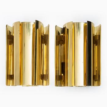 Wall lamps, a pair. Falkenberg's lighting, late 20th century.