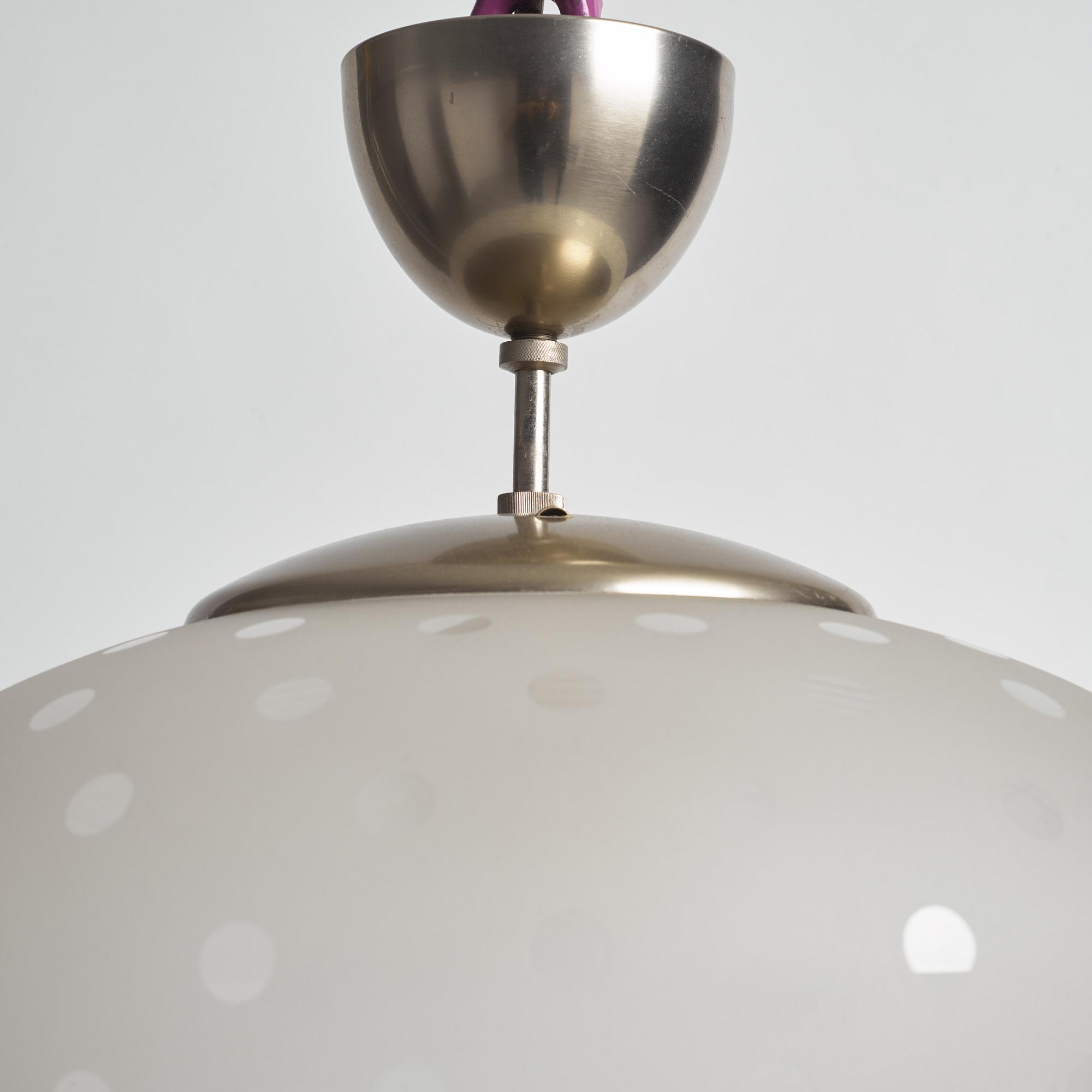 Flygsfors Glasbruk, ceiling lamp, a version of model '51334/513 P', 1940s/50s.