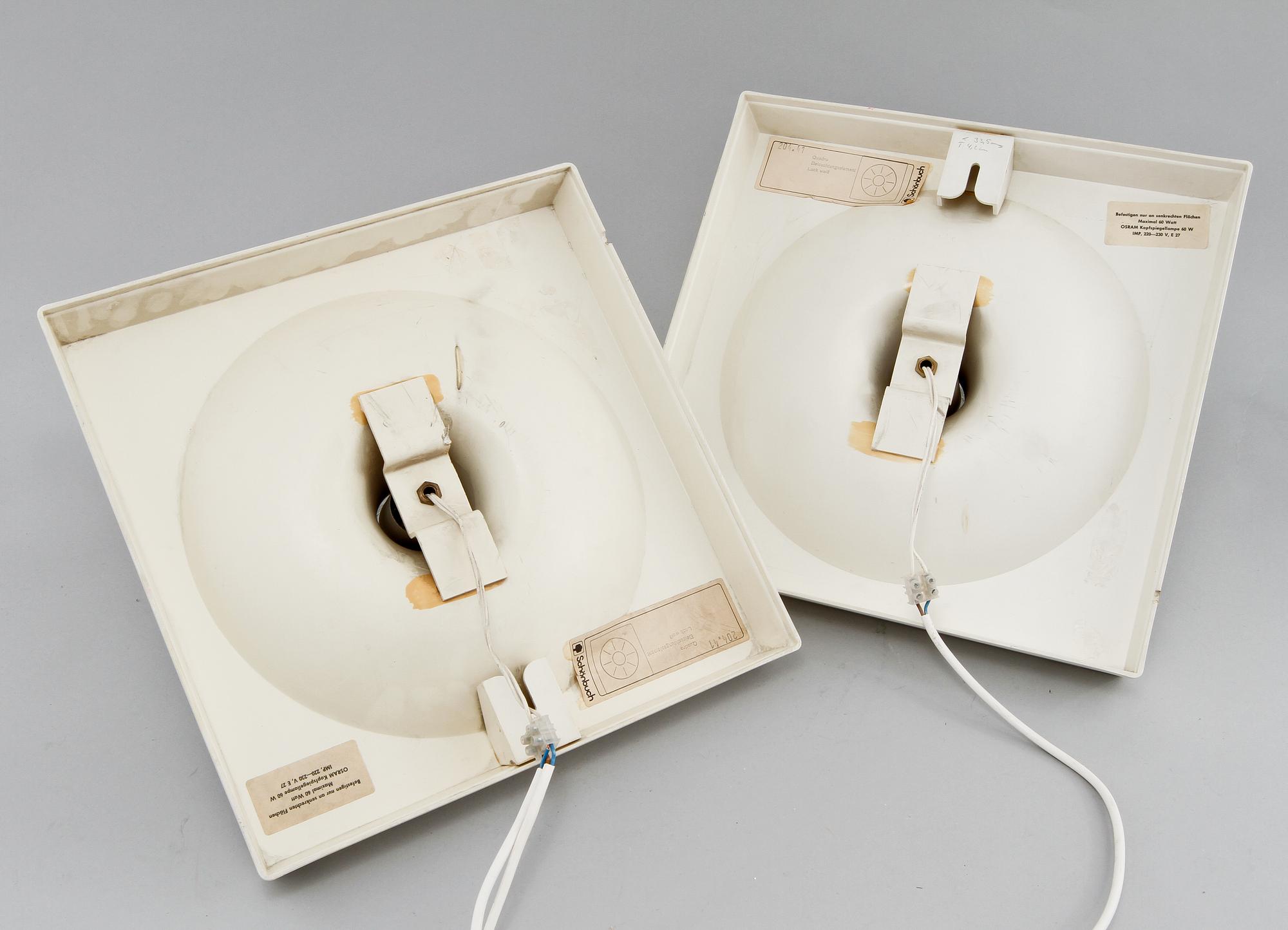 SPEGEL samt LAMPOR, 2 st, Schönbuch, Tyskland, 1900-talets andra hälft.