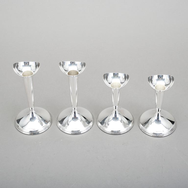 LJUSSTAKAR, 4 st, silver, GAB, Stockholm. 1961-1962.