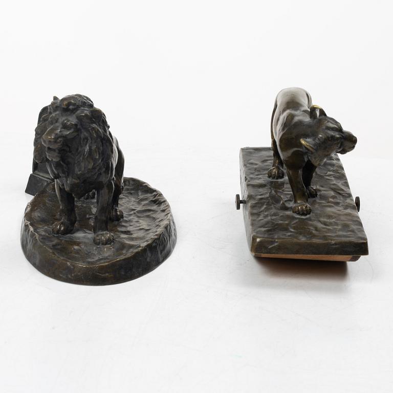 Desk set, 4 pieces, bronze, Austria circa 1900.