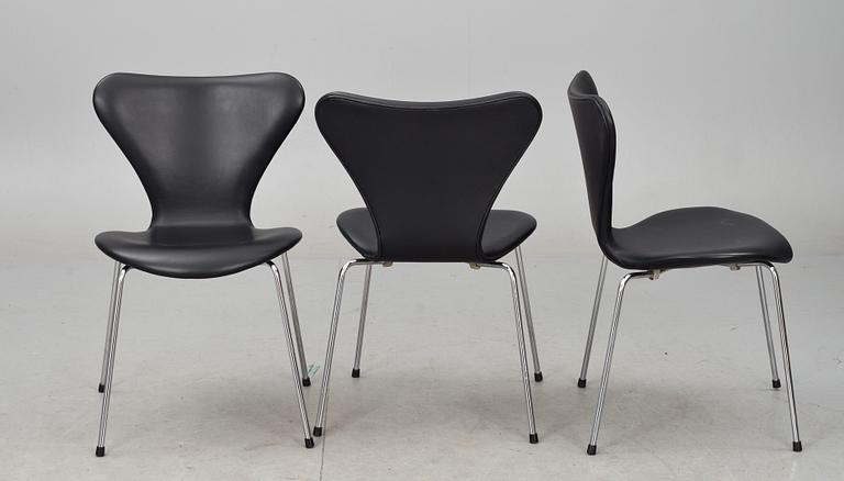 STOLAR, 6 st, "Sjuan", Arne Jacobsen, Fritz Hansen.