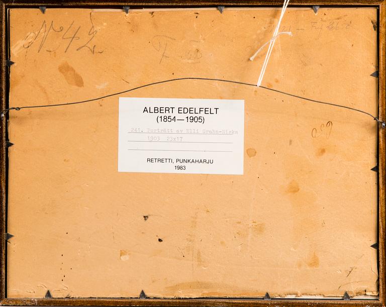 ALBERT EDELFELT, ELLI GRAHN-NISKAN MUOTOKUVA.