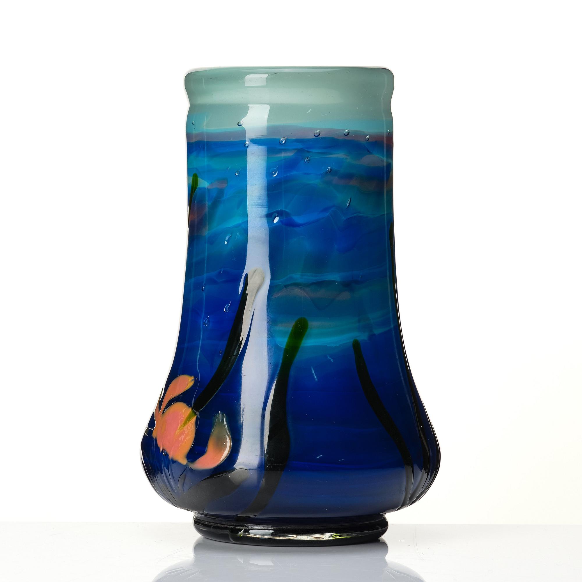 Ferdinand Boberg, /Betzy Ählström, an Art Nouveau 'marqueterie sur verre' vase, Reijmyre glassworks, Sweden ca 1901-1905.