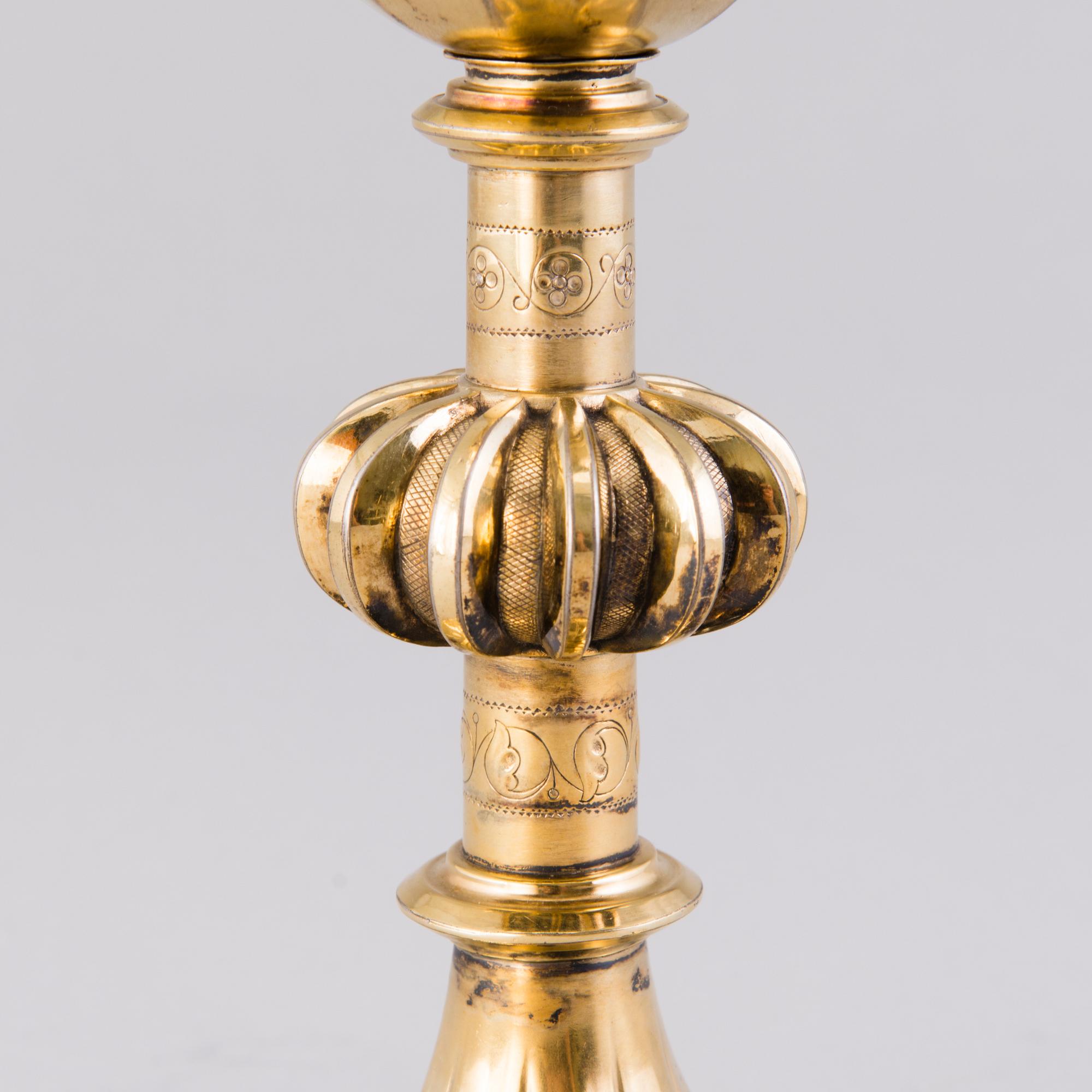 A French gilt silver chalice from the end of the 19th Century.