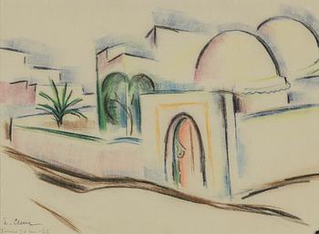 AGNES CLEVE, pastel, signed and dated Tunis -22.