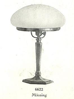 Arvid Böhlmarks Lampfabrik, bordslampa, modell "6622", Stockholm 1910-20-tal.