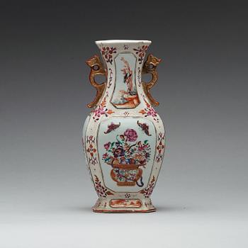 A famille rose vase, Qing dynasty, Qianlong (1736-95).