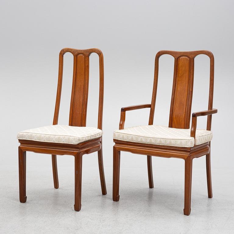 A set of seven chairs, China, late 20th Century.