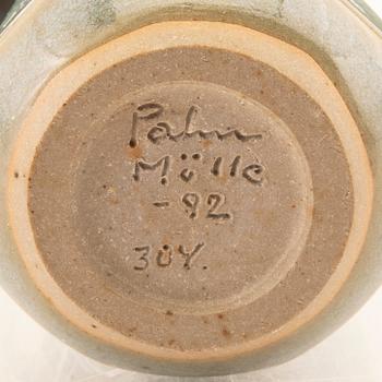 Rolf Palm, a set of six signed miniature vase stoneware.
