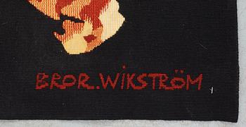 TAPESTRY. Gobelängteknik (tapestry weave). 150 x 220,5 cm. Signed PF BROR.WIKSTRÖM (Pinton Frères).