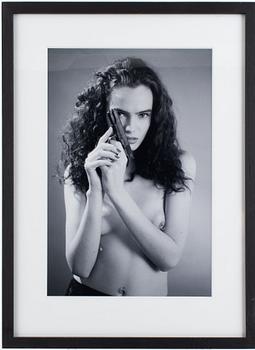 Richard Kern, "Amy with gun alternate, 1992".