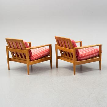 ERIK WØRTS, a pair of oak 'Kastrup' easy chairs from IKEA, designed in 1961.