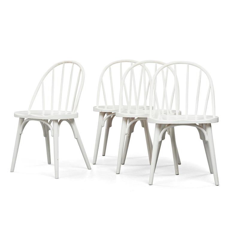 Uno Åhrén, a set of four chairs, Gemla, Sweden 1930's, provenance Estrid Ericson.