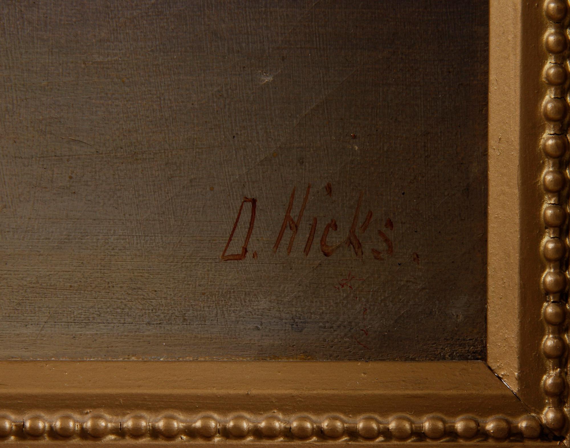 OKÄND KONSTNÄR, olja på duk, sign Hicks.