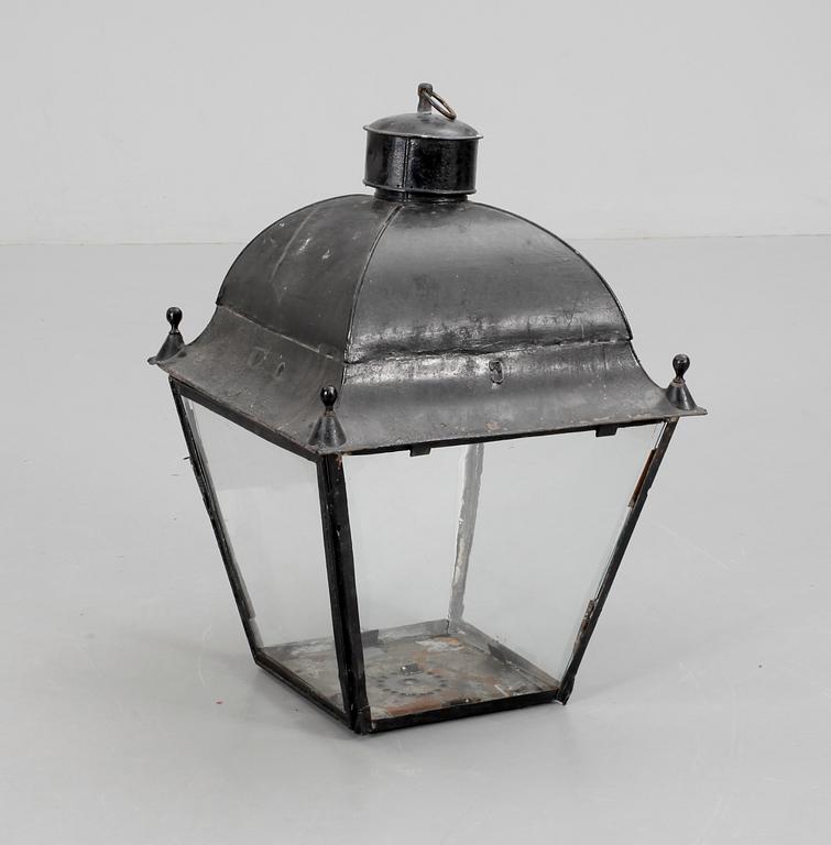 LYKTA, plåt och glas, 1800-talets första hälft.