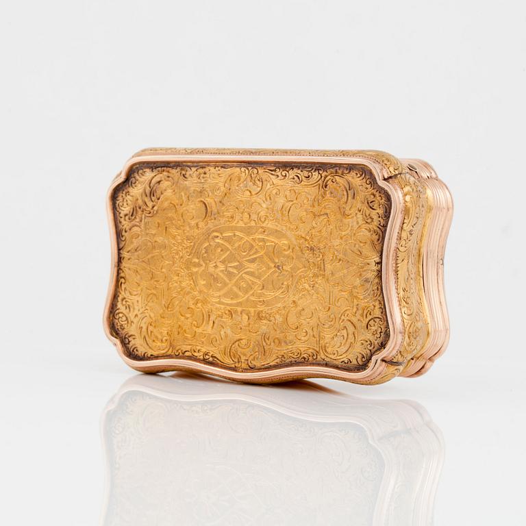 DOSA, guld 14K och emalj, Schweiz 1800-talets andra hälft.