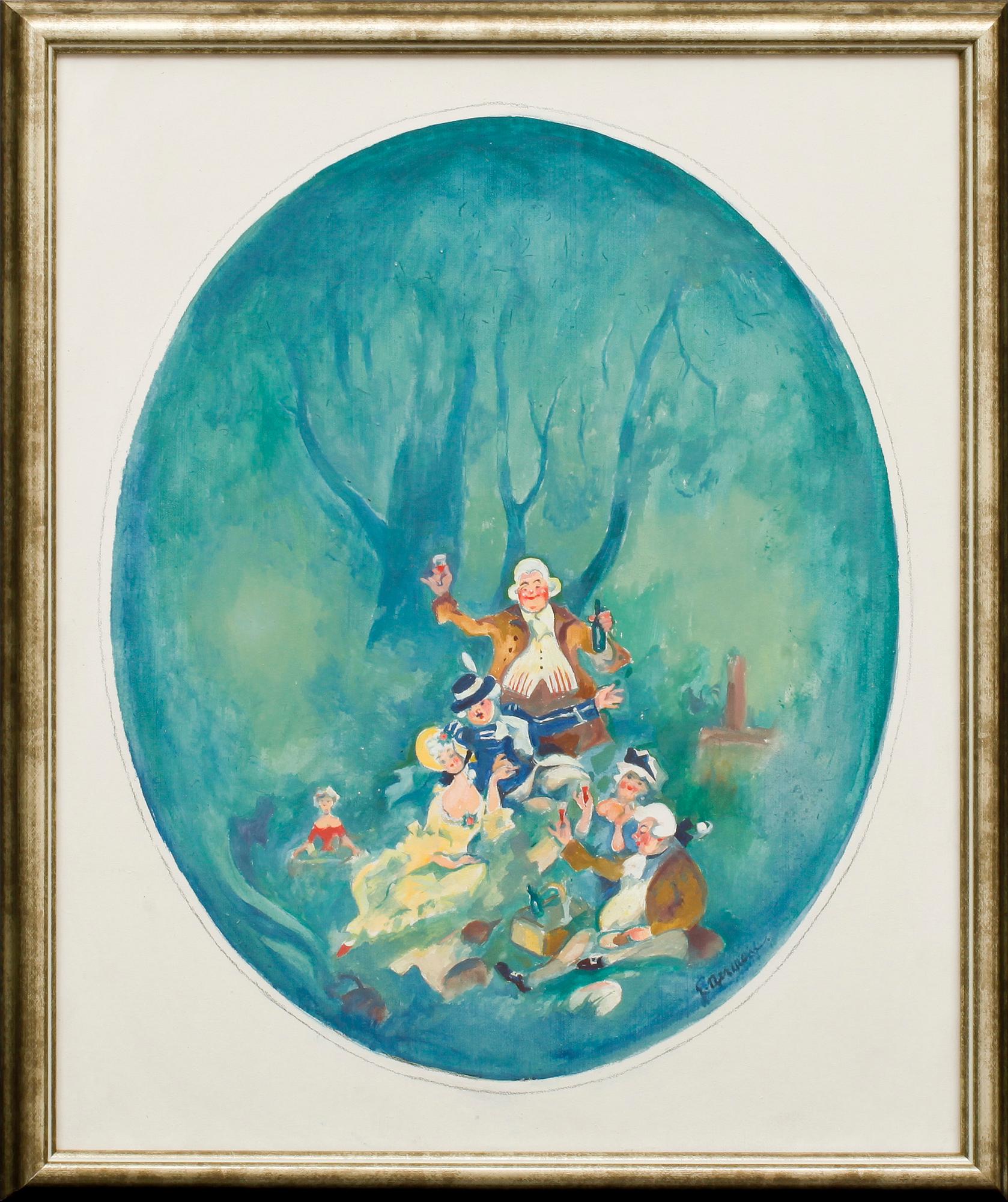 EINAR NERMAN, gouache, sign.