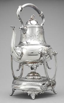 TEKANNA på RECHAUD, nysilver, Ryssland, 1900-talets början.
