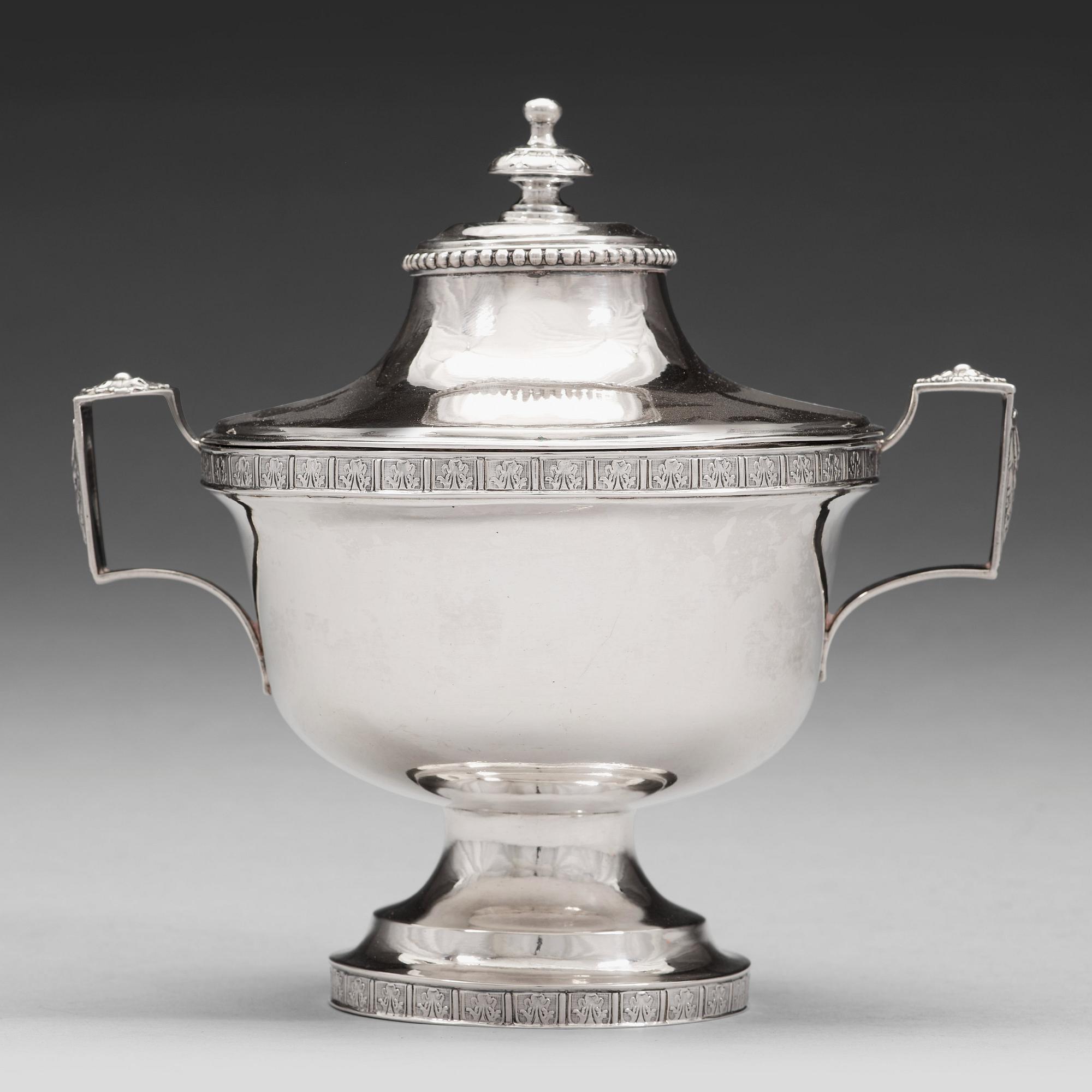 Melchior Faust, sockerskål, silver, Göteborg 1786, gustaviansk.